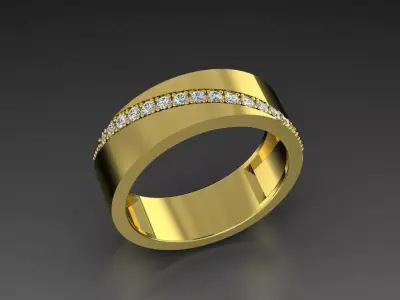 Diamond Jewelry Ring 3D print model 3D print model