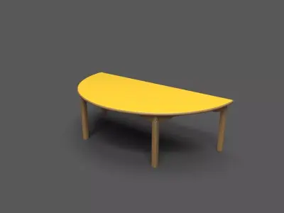 Laminate Top Kids Table Low-poly 3D model