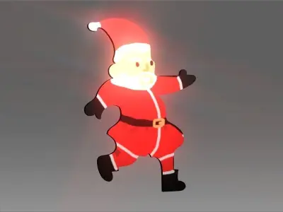 Hooohohoooo Xmas 2d Decoration Pack Low-poly 3D model