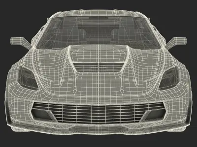 Sports Car Generic Simple Interior 3D model