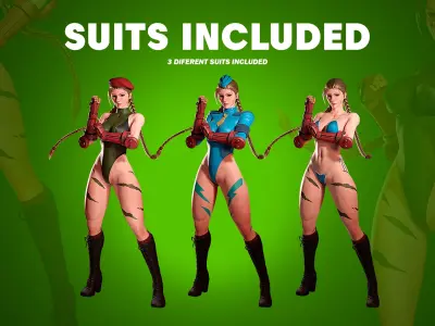 Cammy White - Game Ready 3D model - UE4 Low-poly 3D model