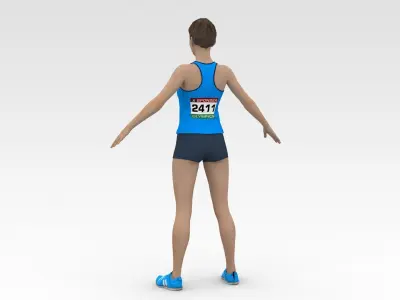 Athletic Runner 3D model buy