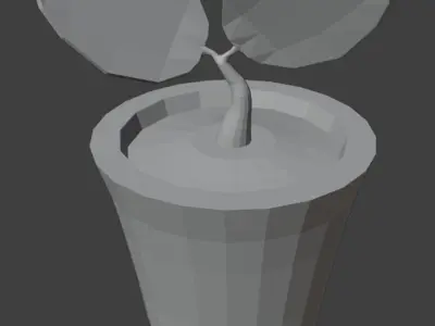 Simple Plant Low-poly 3D model