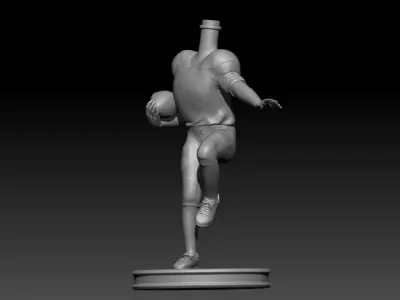 3D Printable American Football Boy Man Bubble Head  3D print model