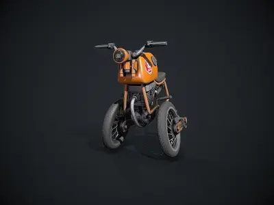 Crazy Bike Low-poly 3D model