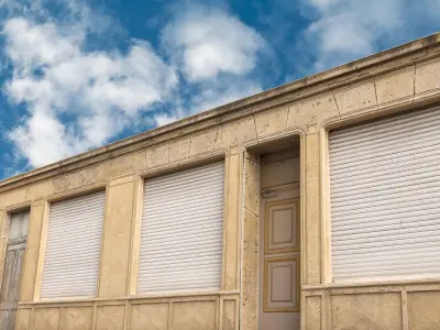Old Market Realistic Asset Low-poly 3D model