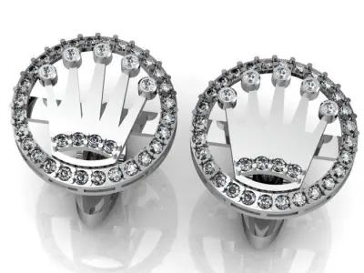 daimond cufflinks 3D print model