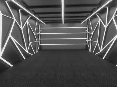 Car studio interior 3D model