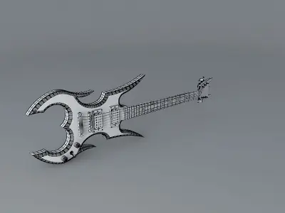 Wooden guitar Free 3D model