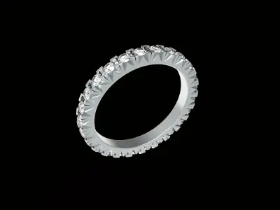 Eternity Ring With Diamonds 3D print model