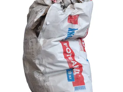 Dry building mix Low-poly 3D model