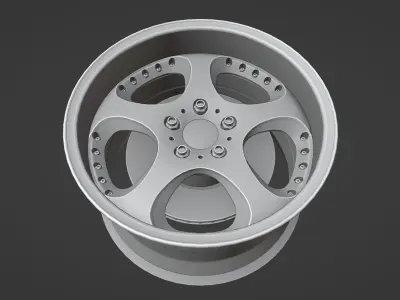 Gartmaier - 3 Piece Wheels - Game Ready Low-poly 3D model