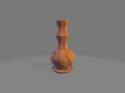 Wooden Pot - Pot 3D model Free low-poly 3D model