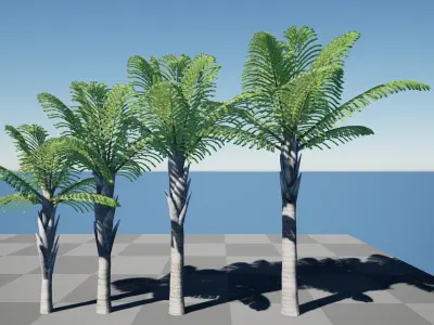 HQ Plants Volume 6 Palms for unreal engine 3D model set of 24 3D model