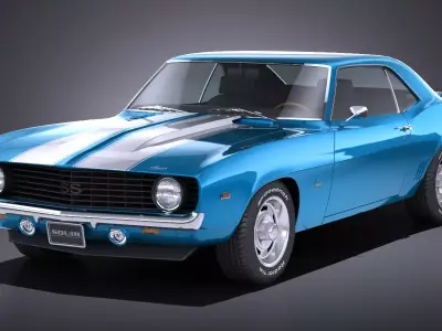 Chevrolet Camaro SS CG 1969 LowPoly 3D model