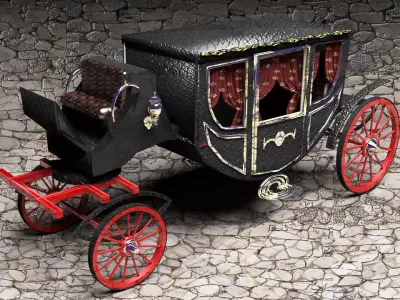 Luxury Horse Carriage 3D model