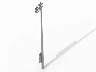 Floodlight Tower Light Low-poly 3D model