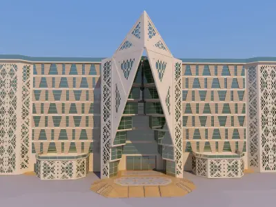 0153 - Courthouse Building 3D model