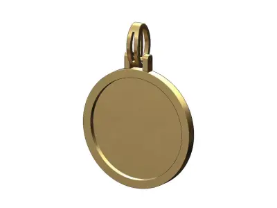 Simple round memory picture pendant 3D print model