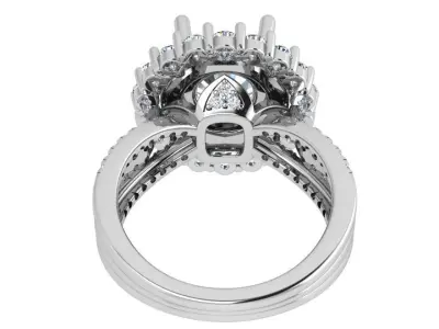 Round Halo Ring 3607 3D print model