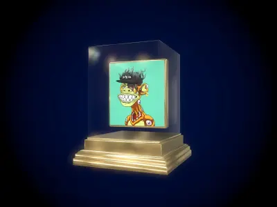 Mutant Ape 21 Gold Club Low-poly 3D model