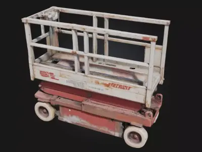 Scissor Lift Vintage  Classic Engineering with Industrial Flair 3D model