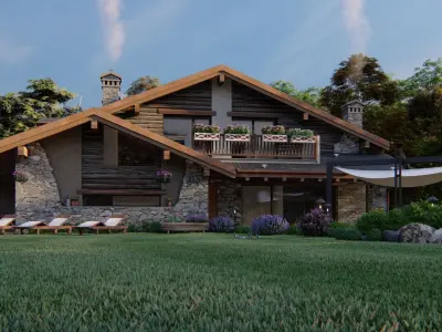 Architecture - Alpine house 3d 3D model