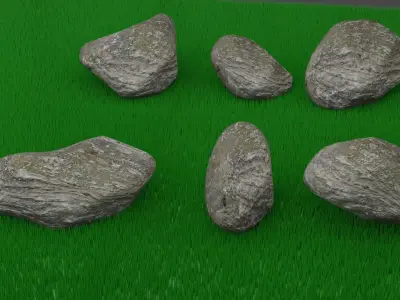 Rock 3D model with 2k textures  Free low-poly 3D model