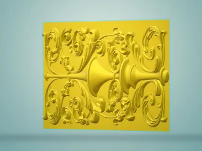 Ornament for Decor and engraving  3D print model