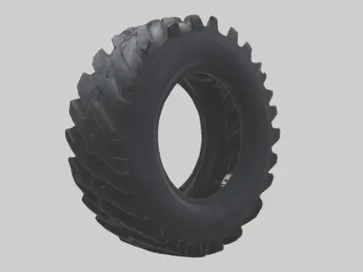 rubber tire Low-poly 3D model by your3dworld