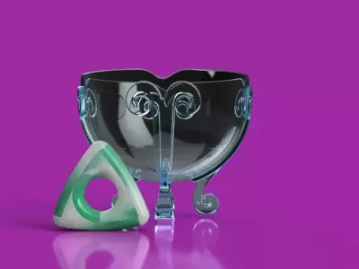 Coraline taffy bowl and seeing stone 3D print model