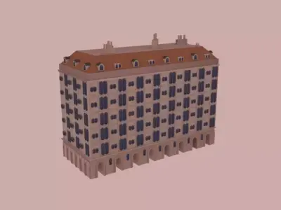 European Building of 19th century 3D model