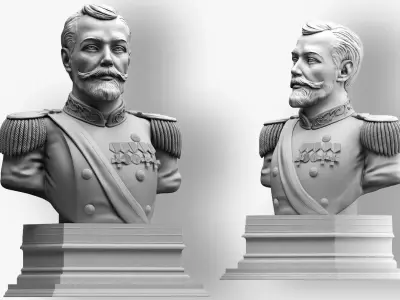 Imperator bust of soldier 3D print model