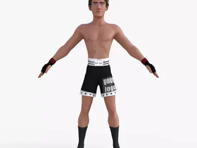 Boxer Boy Character 3D model