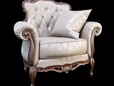Armchair Angelo Cappellini AUSTEN 3D model