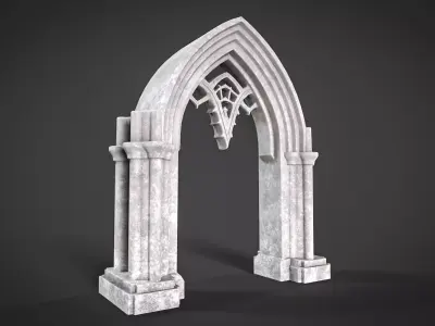 LowPoly Gothic Arc type 1 Low-poly 3D model
