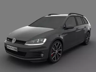 Volkswagen Golf GTD Variant 2015 3D model