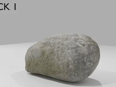 ROCK PACK LOW-POLY PBR 3D MODEL Low-poly 3D model