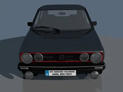 Volkswagen Golf Low-poly 3D model