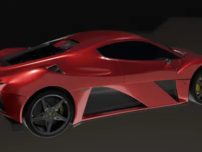 Ferrari 260 GTB PL - Lowpoly 3d Model-  Game Ready Low-poly 3D model