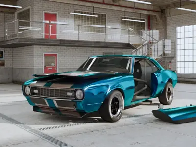 Chevrolet Camaro Z28 1968 - Car Classic Low-poly 3D model