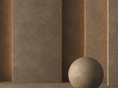 Plaster Earthy Tones-Seamless - Tileable-DrCG No 109 3D model