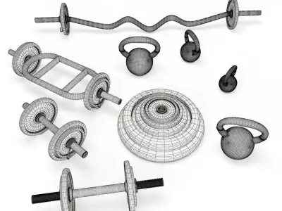 Dumbbell Fitness 3D model