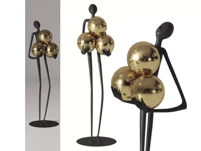 Ball huggin figure ornament from BOMAROLAN 3D model