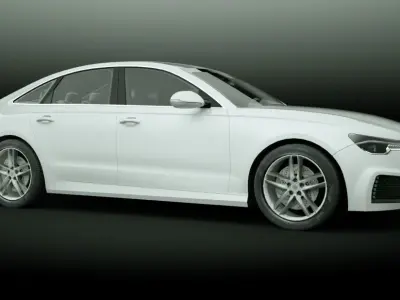 Generic Sedan v1 au6 Low-poly 3D model