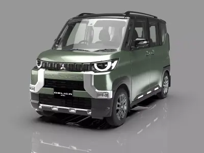 Mitsubishi Delica Mini 2023 HQ interior   3D model