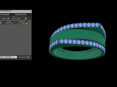 Mens gemstone diamond men Ring with details images 32 3D print model