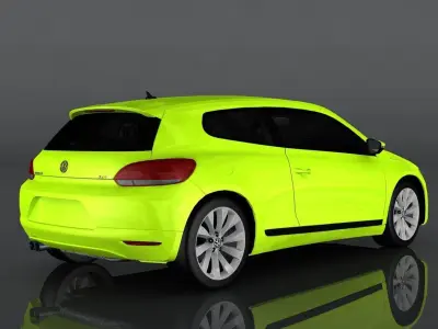 Volkswagen Scirocco Low-poly 3D model