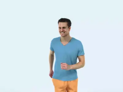 Virtue 02K Running Jogging Football Sports Man Low-poly 3D model purchase