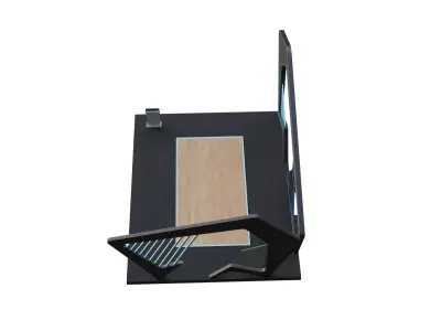 Futuristic Car Podium Sci-Fi Display Stage 3D Model Low-poly 3D model